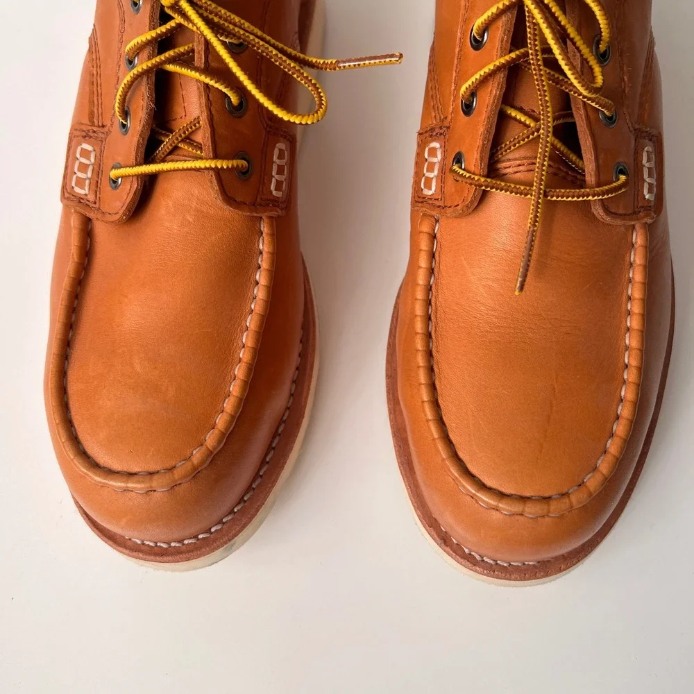 WORX by Red Wing Shoes Moc Toe Oxford Size 9.5 Mens Brown Leather Work Shoe Boot
